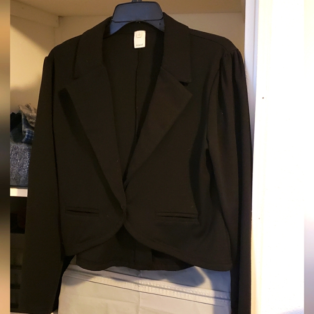 Short cotton knit dress jacket